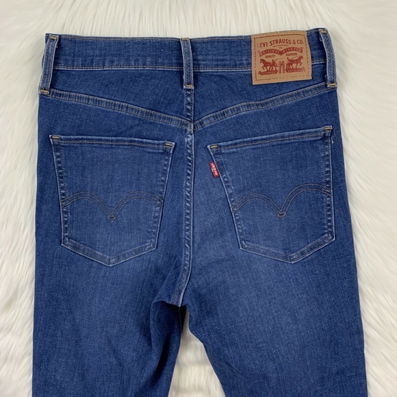 Levi's Size‎ 27 Quebec Storm Distress Mile High Super Skinny Denim Jeans - Picture 7 of 8